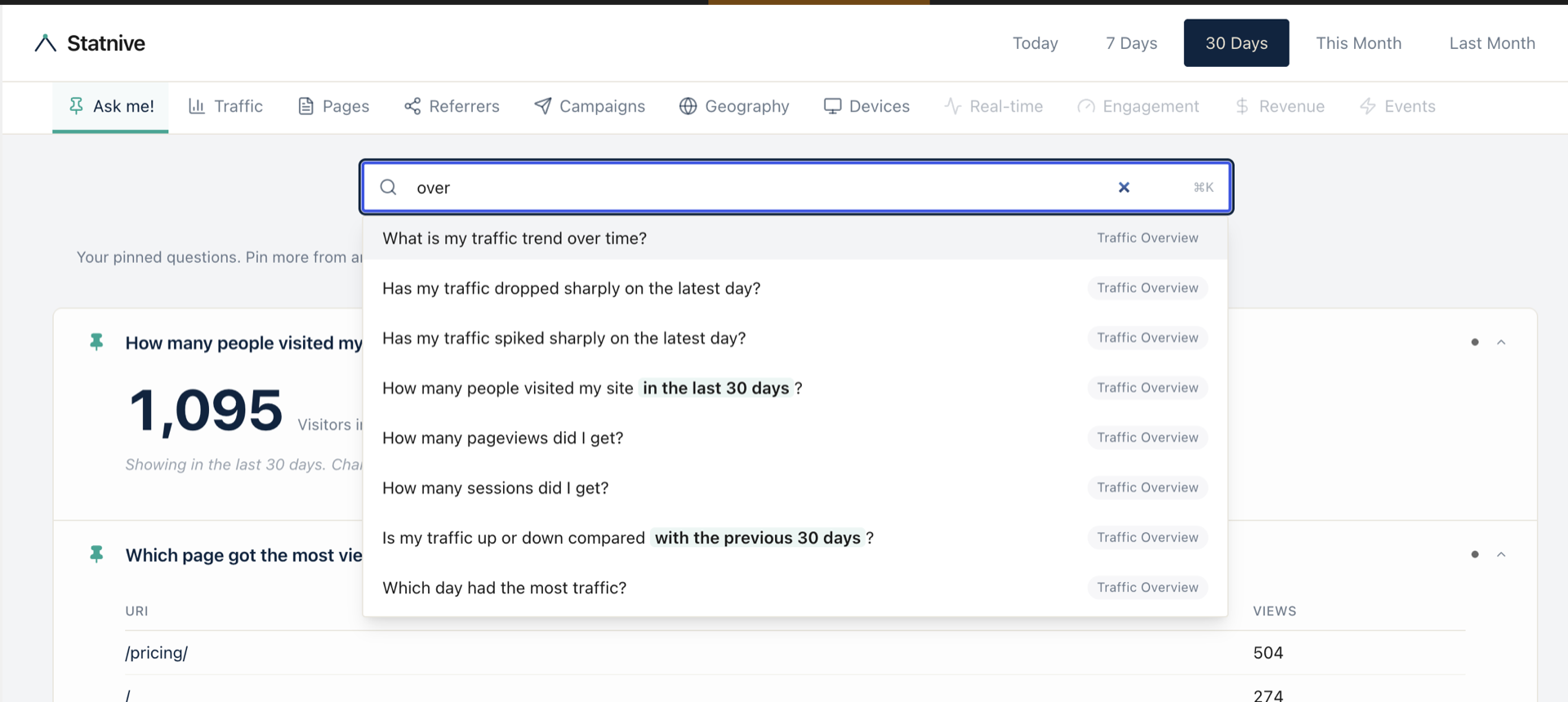Découvrez Ask me! : 116 questions sur votre trafic WordPress, des réponses en quelques secondes